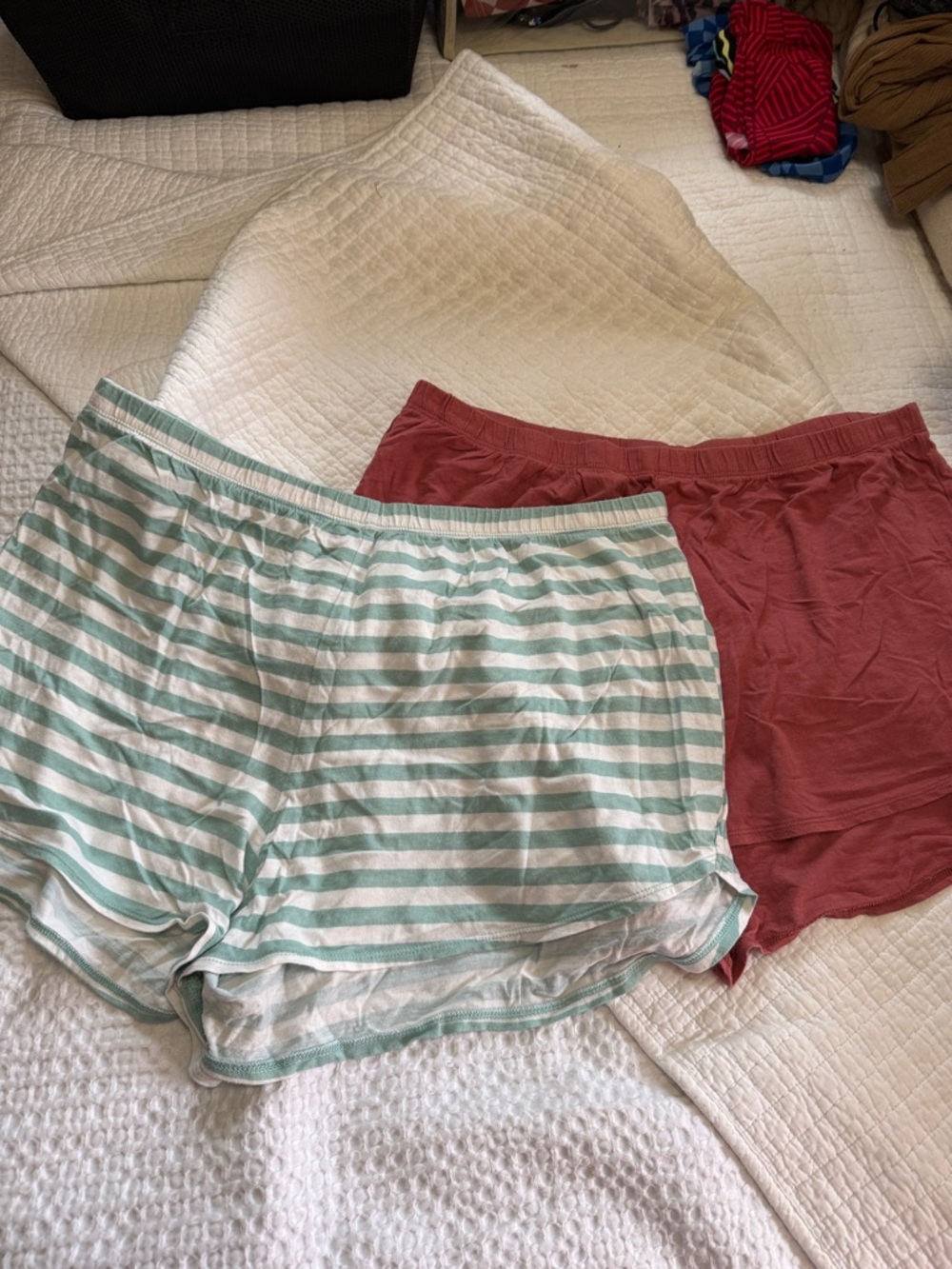 Old Navy Mint & Rust Cotton Lounge Shorts Set